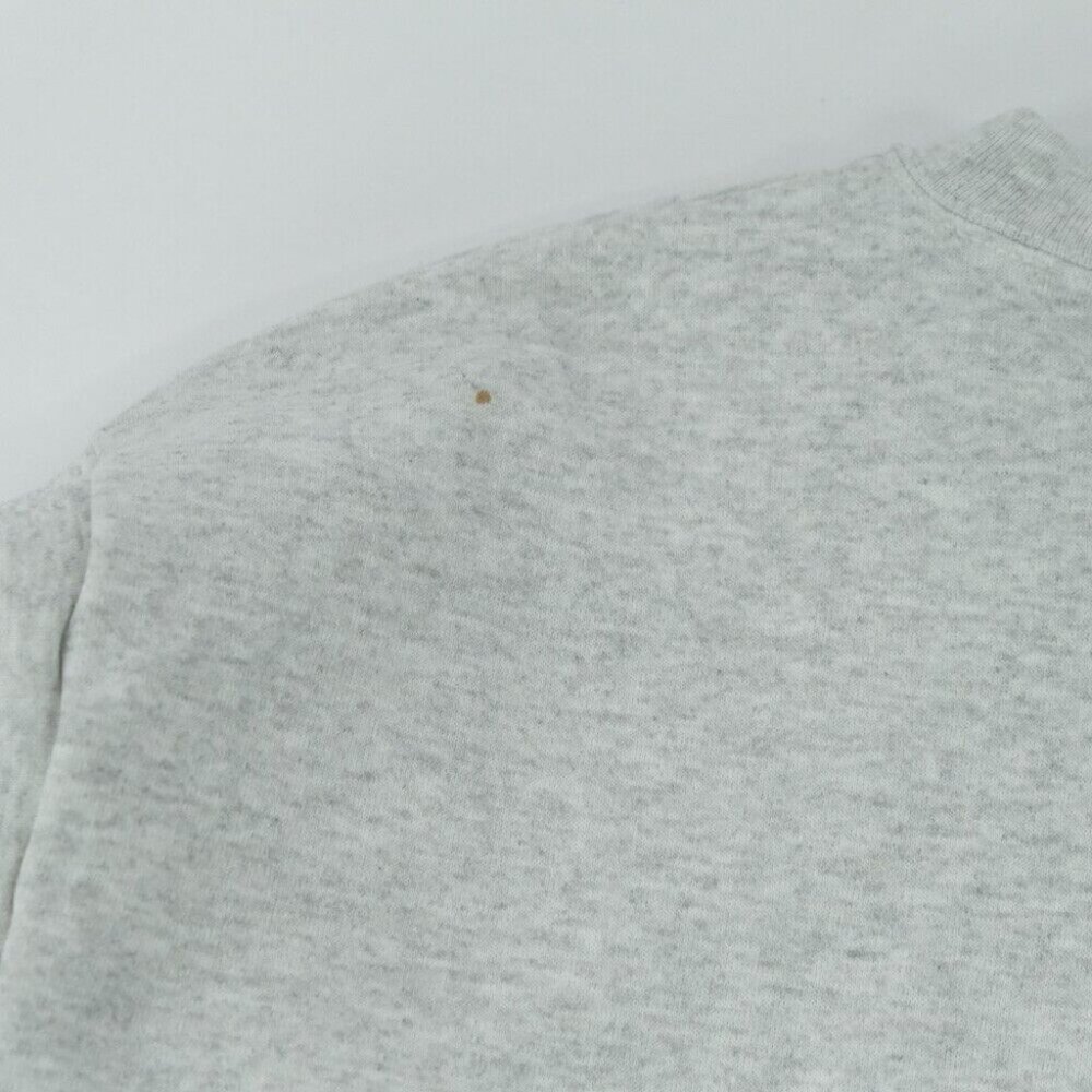 Vtg Tultex Grey Sweatshirt Maximum Sweats Cut Crew Neck Large Heather Gray - Picture 5 of 8